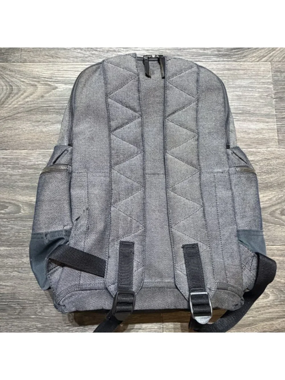 Tumi Alpha Bravo Denim Gray Backpack Multi Compartments Travel Work 61083